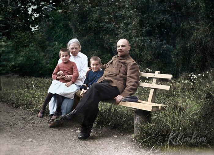 Владимир Ленин и Надежда Крупская, Горки, 1922