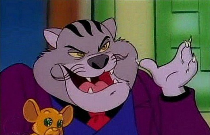 Коту Толстопузу, главному антагонисту сериала, повезло больше — он стал Толстопузом из Fat Cat, что, согласитесь, не очень и обидно.