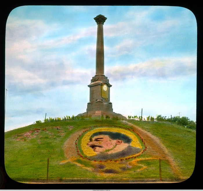 4. Монумент в парке Шевченко (бывшем Александровским) с портретом Сталина в цветах.