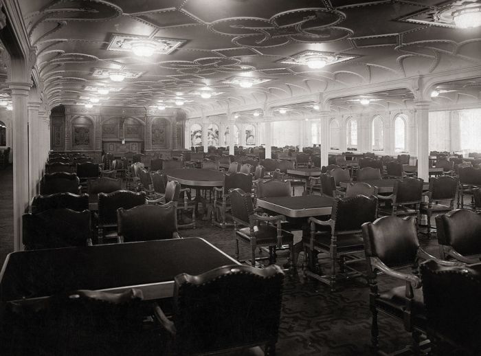 Роскошный главный обеденный зал «Титаника».