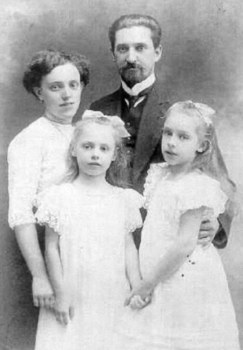 Л. Бекман с семьей