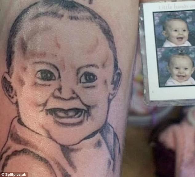 А ведь он просто искренне хотел татуировку с ликом любимого ребенка