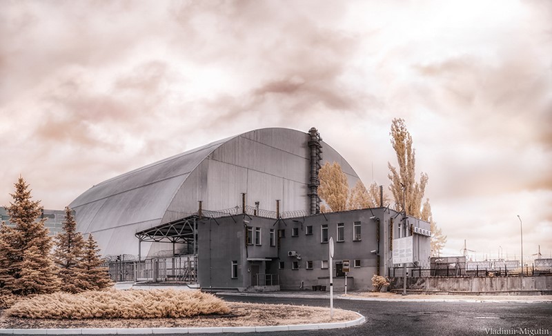 Саркофаг четвертого блока Чернобыльской АЭС