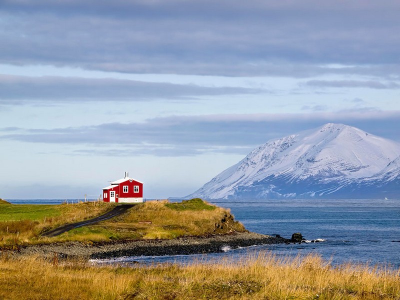 Маленький красный дом. Исландия.