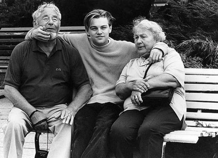 Леонардо ди Каприо с дедушкой и бабушкой