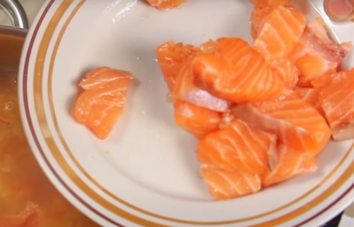 Финский суп с красной рыбой