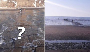 каменная труба уходит в море