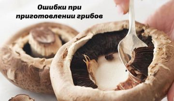 Ошибки при приготовлении грибов