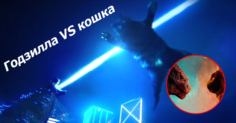 Годзилла сражается с кошой