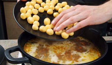 Куриный суп с сырными шариками