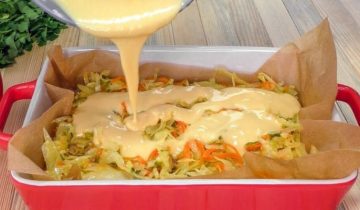 заливной капустный пирог