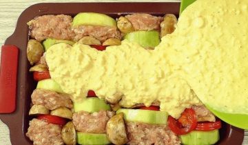 Овощная запеканки с мясом