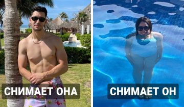 Девушки и парни фотографируют