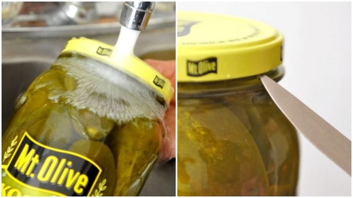 открыть банку с винтовой крышкой