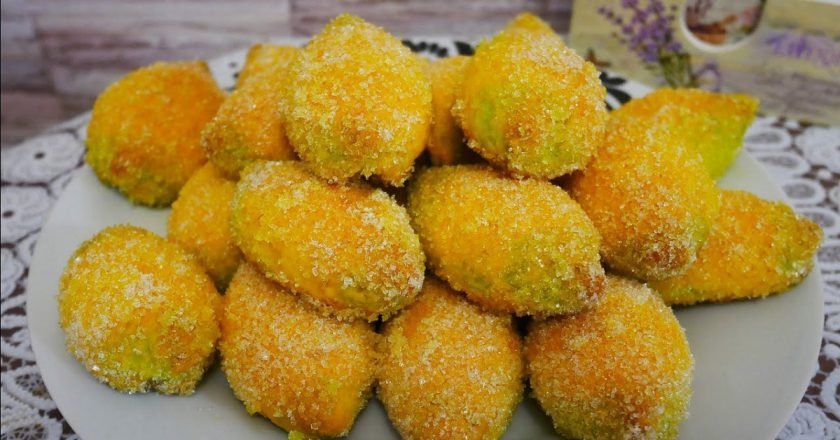 Лимонное печенье с орехами