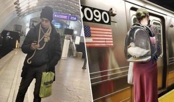 Своеобразные пассажиры метро